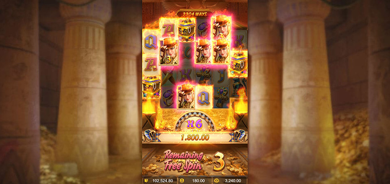  PG Raider Jane's Crypt of Fortune Slot - Free Spins Feature