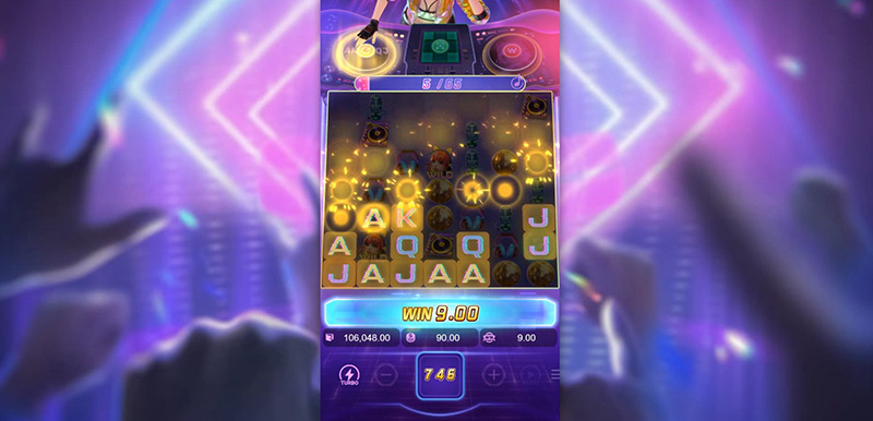 PG Rave Party Fever Slot - Bass Blast Feature Bubble