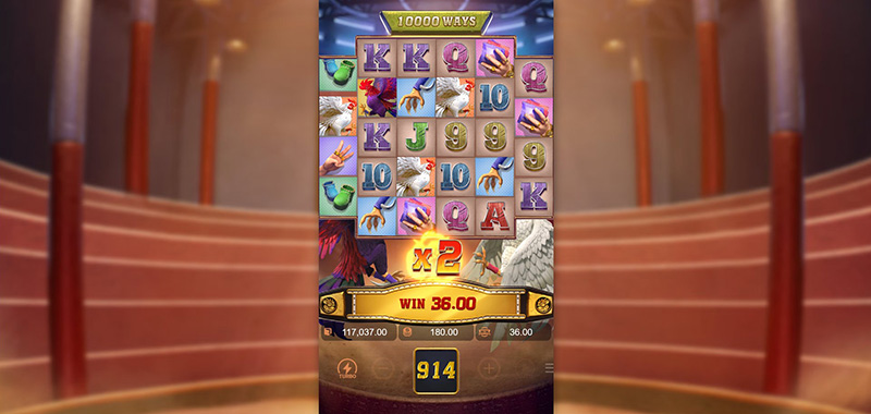 PG Rooster Rumble Slot - Multiplier Feature