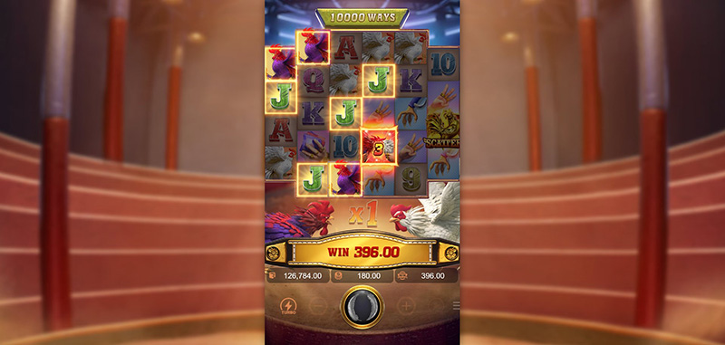 PG Rooster Rumble Slot - Sticky Wild Symbols