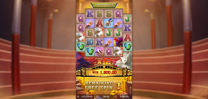 PG Rooster Rumble Slot - Win Multiplier Increases By 2 Each Time