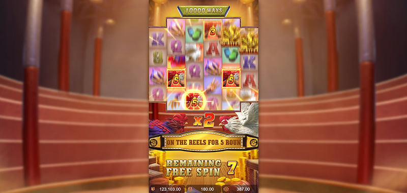 PG Rooster Rumble Slot - Wild Symbol Has An Initial Value Of 5