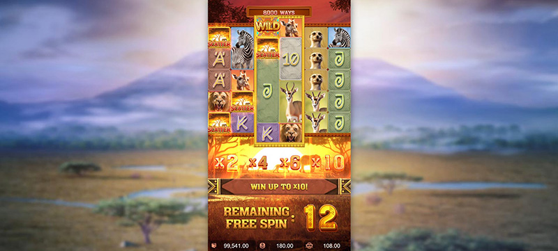 PG Safari Wilds Slot - Starts With a 2x Win Multiplier In Free Spins Game