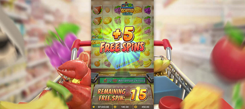 PG Supermarket Spree Slot - 5 Extra Free Spins