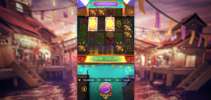 PG Thai River Wonders Slot - Cascading Reels Feature