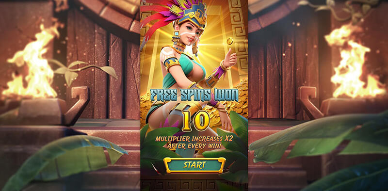 PG Treasures of Aztec Slot - Free Spin Feature