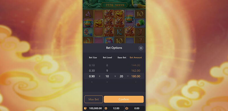 PG Ways Of The Qilin Slot - Bet Option